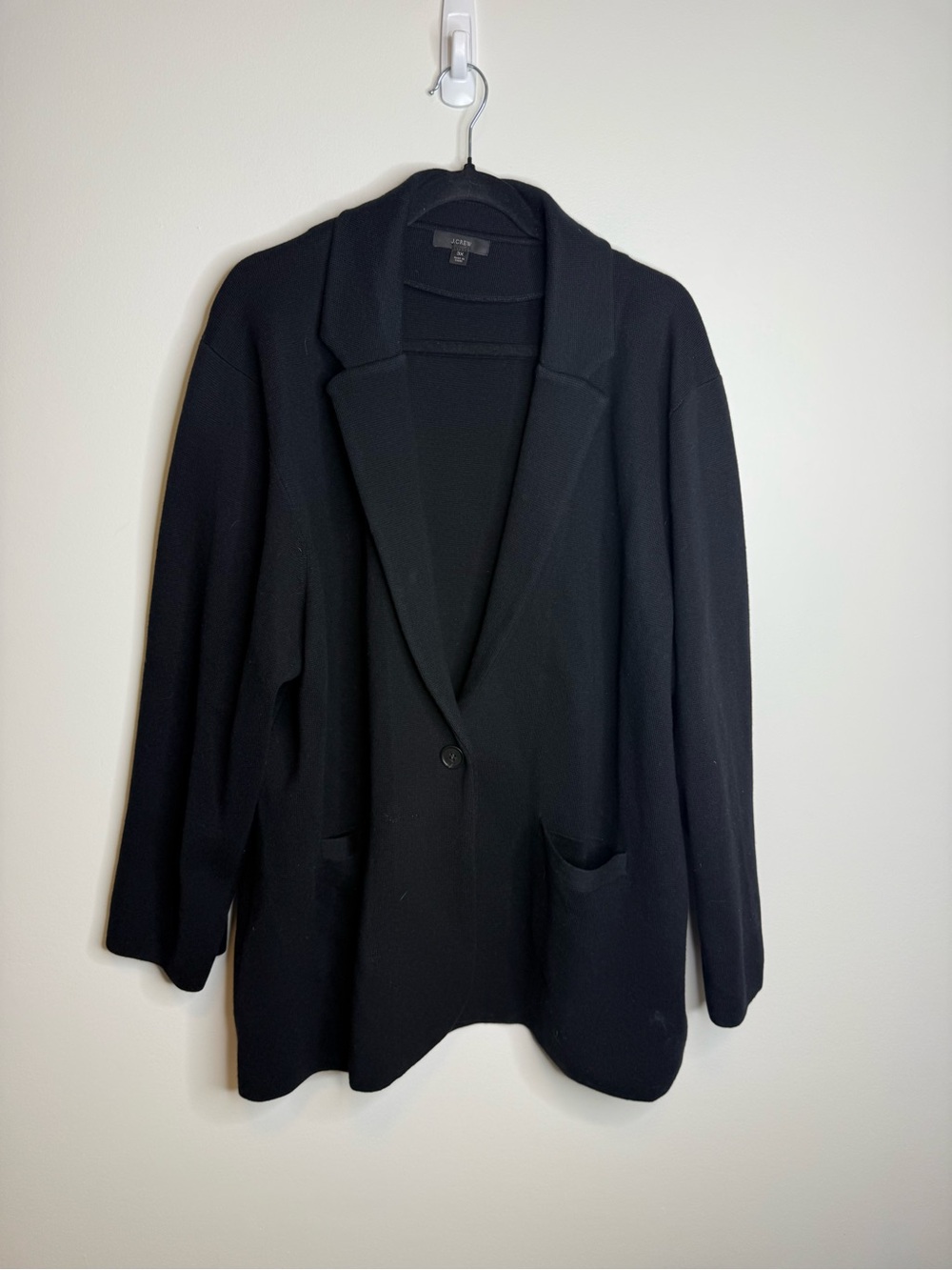 J. Crew Black Single-Button Knit Blazer size 3x